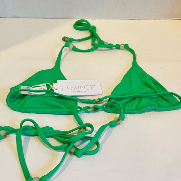 L*Space Green Elliot Bikini Top NWT Size Small - Picture 7 of 9